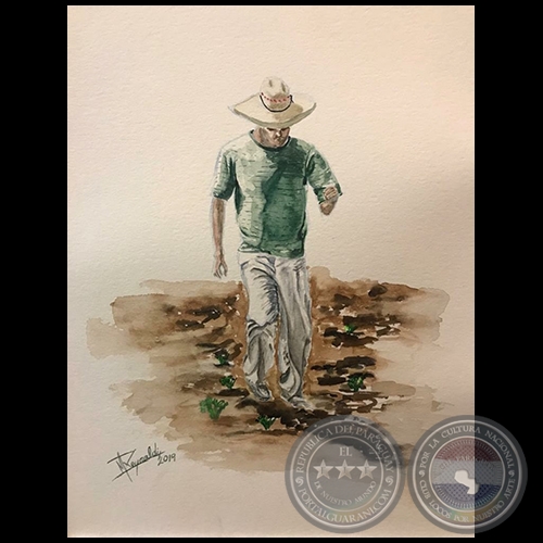 En mi tierra - Acuarela de Marco Reynaldi - Año 2019